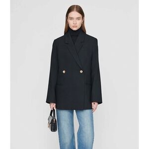 Anine Bing Kaia Over-sized Blazer In Black